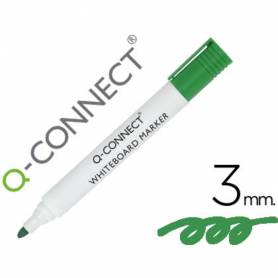 Rotulador q-connect pizarra blanca color verde punta redonda 3 mm