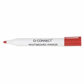 Rotulador q-connect pizarra blanca color rojo punta redonda 3 mm