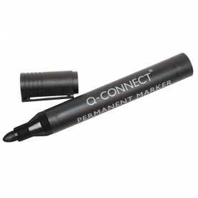 Rotulador q-connect marcador permanente negro punta redonda 3 mm