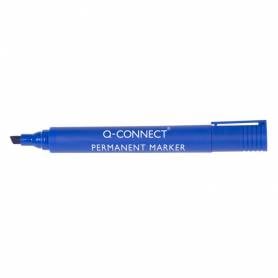 Rotulador q-connect marcador permanente azul punta biselada 5 mm