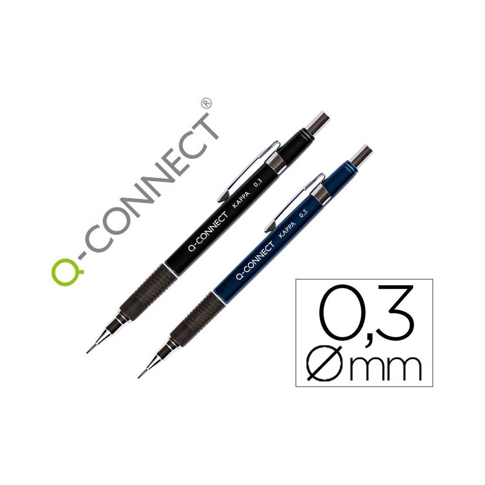 Portaminas q-connect kappa 0,3 mm sujecion de caucho