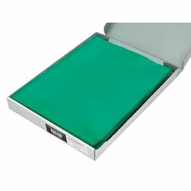 Carpeta dossier uñero plastico q-connect din a4 120 micras verde caja de 100 unidades