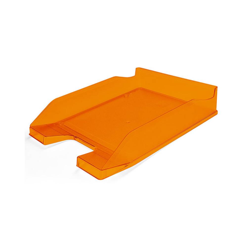 Bandeja sobremesa plastico q-connect naranja transparente240x70x340 mm