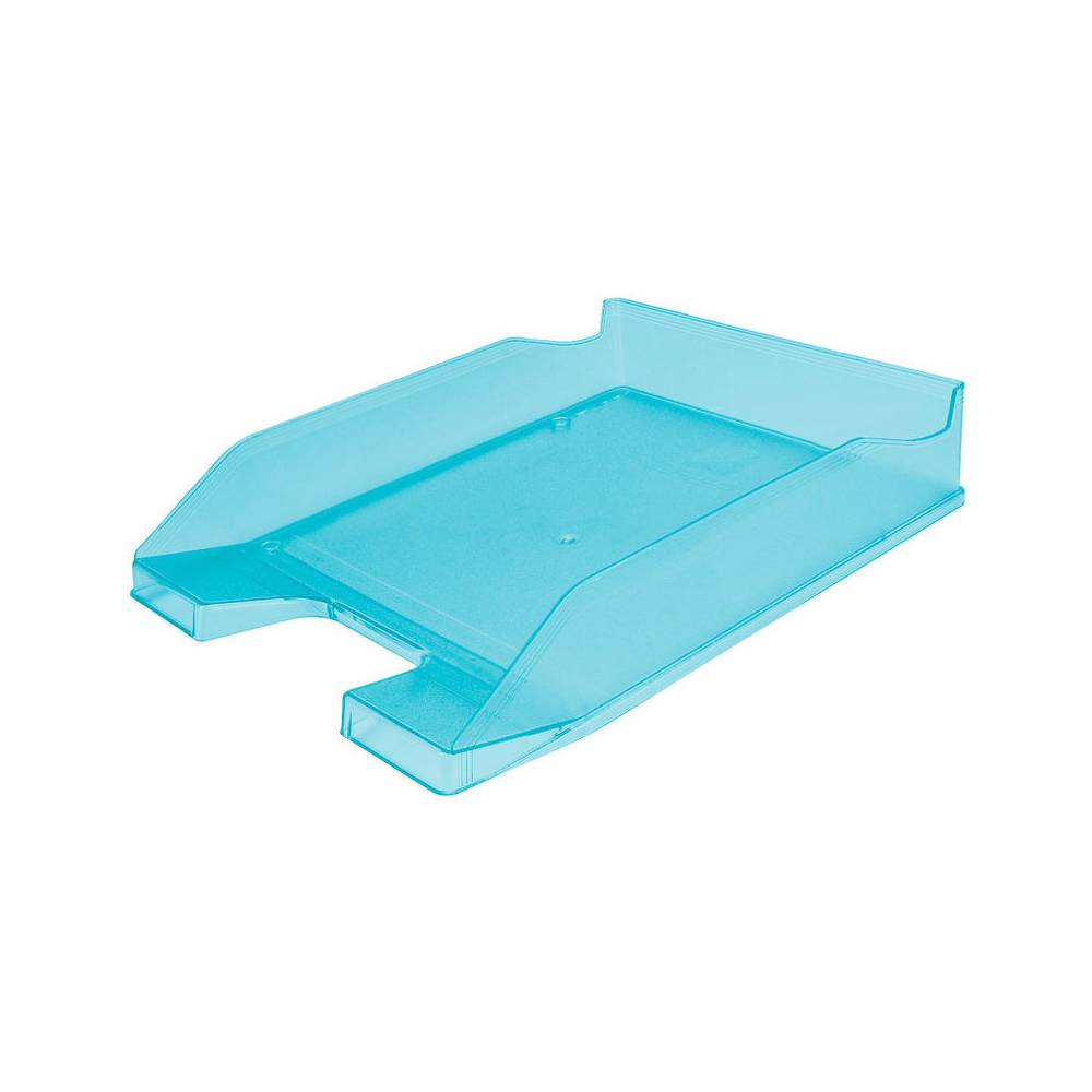 Bandeja sobremesa plastico q-connect turquesa transparente 240x70x340 mm