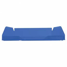 Bandeja sobremesa plastico q-connect azul transparente 240x70x340 mm