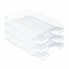 Bandeja sobremesa plastico q-connect transparente 240x70x340 mm