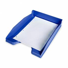 Bandeja sobremesa plastico q-connect azul opaco 240x70x340 mm