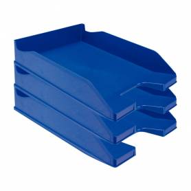 Bandeja sobremesa plastico q-connect azul opaco 240x70x340 mm