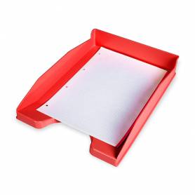 Bandeja sobremesa plastico q-connect rojo opaco 240x70x340 mm