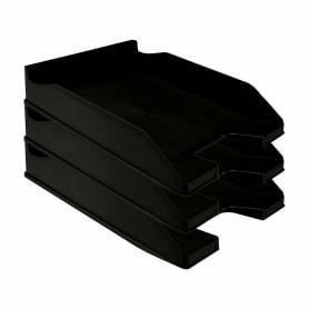 Bandeja sobremesa plastico q-connect negro opaco 100% reciclado 240x70x340 mm