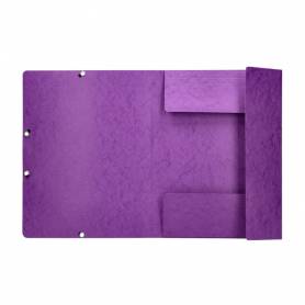 Carpeta q-connect gomas kf02171 carton simil-prespan solapas 320x243 mm violeta