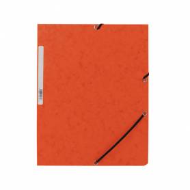 Carpeta q-connect gomas kf02170 carton simil-prespan solapas 320x243 mm naranja