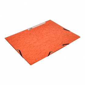 Carpeta q-connect gomas kf02170 carton simil-prespan solapas 320x243 mm naranja