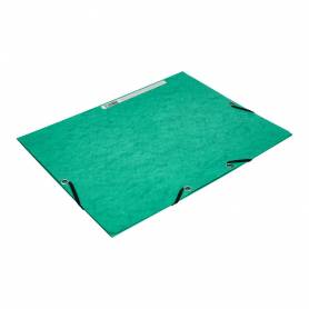 Carpeta q-connect gomas kf02168 carton simil-prespan solapas 320x243 mm verde