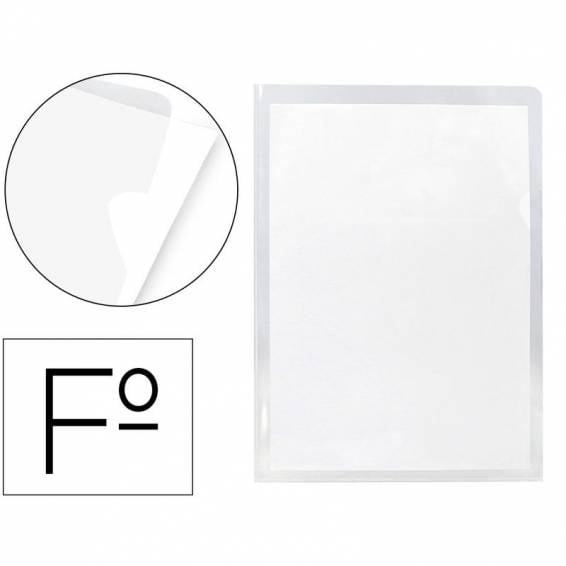 Carpeta dossier uñero plastico q-connect 180 mc folio transparente