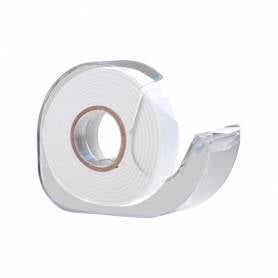 Cinta adhesiva q-connect doble cara 10 mt x 12 mm en portarrollos