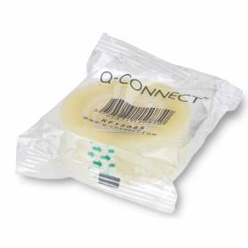 Cinta adhesiva q-connect transparente 33 mt x 19 mm encelofanada