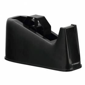 Portarrollo sobremesa q-connect plastico para cintas de 33 y 66 mt color negro