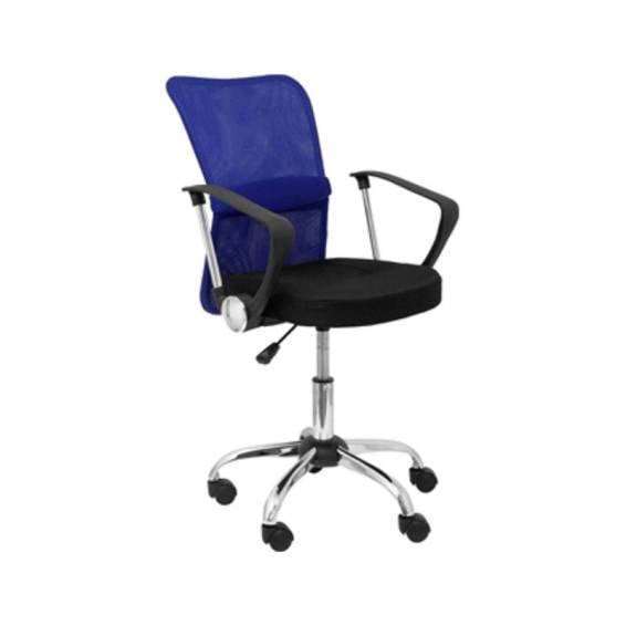 Silla infantil pyc giratoria brazos fijos asiento regulablealtura alto 870+100mm largo 540mm profundidad 530mm azul