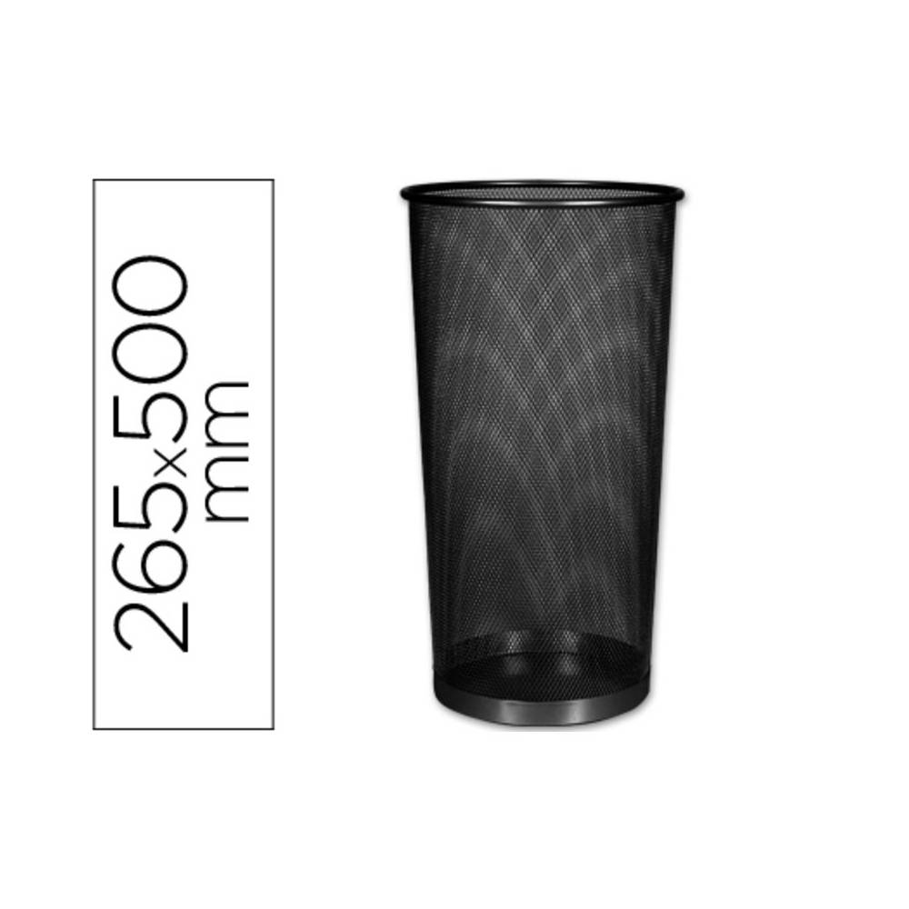 Paraguero metalico q-connect kf00829 rejilla negro 26,5 diametro x 50 cm