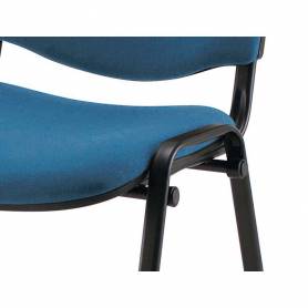 Silla apilable q-connect brazos cortos tapizada sin ruedas 910 mm alto 460mm largo440 mm profundidad azul