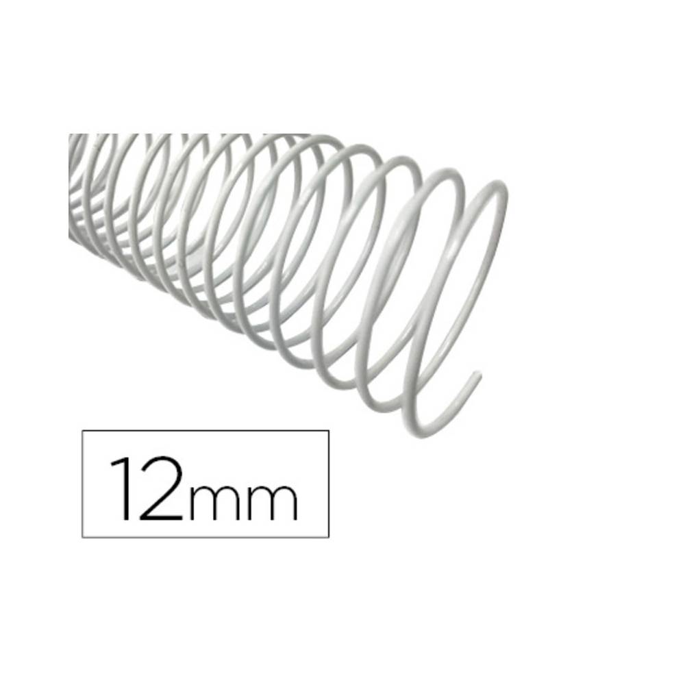 Espiral metalico q-connect blanco 64 5:1 12 mm 1mm caja de 200 unidades