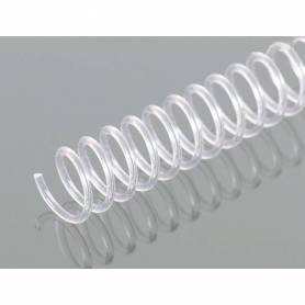 Espiral plastico q-connect transparente 32 5:1 10mm 1,8mm caja de 100 unidades