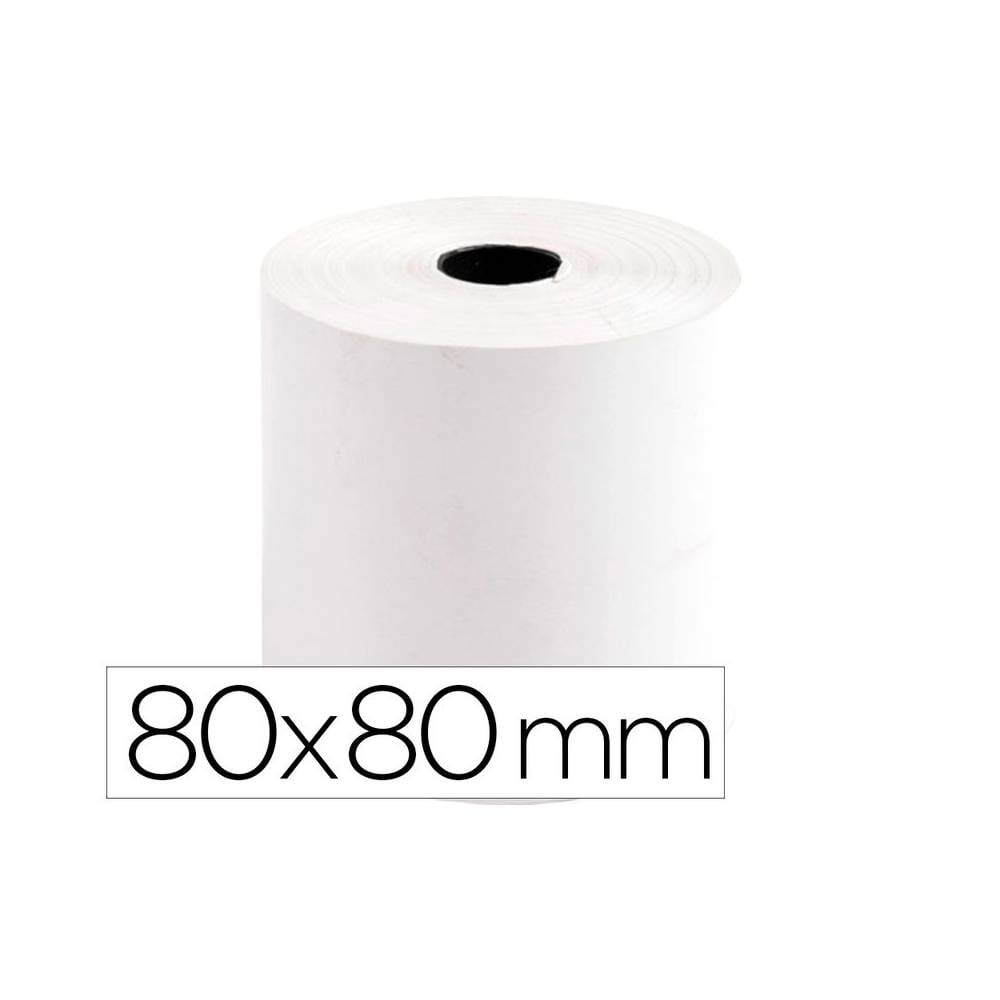 Rollo sumadora termico q-connect 80 mm ancho x 80 mm diametro sin bisfenol a