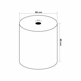 Rollo sumadora termico q-connect 80 mm ancho x 80 mm diametro sin bisfenol a