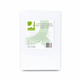 Papel fotocopiadora q-connect ultra white din a4 160 gramos paquete de 250 hojas