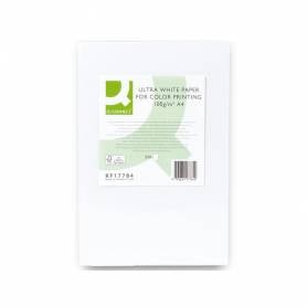 Papel fotocopiadora q-connect ultra white din a4 100 gramos paquete de 500 hojas