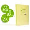 Papel color q-connect din a3 80gr amarillo neon paquete de 500 hojas - KF18015