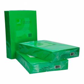 Papel color q-connect din a3 80gr verde intenso paquete de 500 hojas