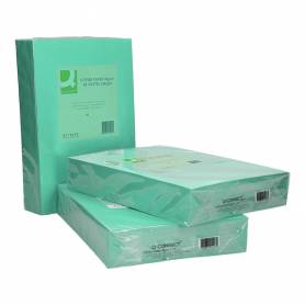 Papel color q-connect din a3 80gr verde paquete de 500 hojas