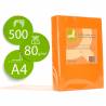 Papel color q-connect din a4 80gr naranja intenso paquete de 500 hojas - KF16261