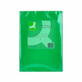 Papel color q-connect din a4 80gr verde intenso paquete de 500 hojas