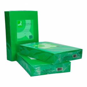 Papel color q-connect din a4 80gr verde intenso paquete de 500 hojas