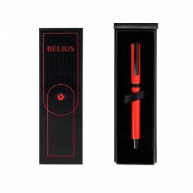 Roller belius turbo aluminio color rojo y negro tinta azul caja de diseño