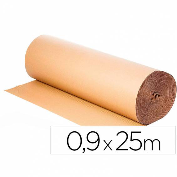 Carton ondulado q-connect 0,90x25 m 250 g/m2 kraft