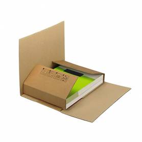 Caja para embalar q-connect libro medidas 400x290x75 mm espesor carton 3 mm