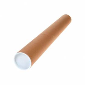 Tubo de carton q-connect portadocumentos tapa plastico 60x640 mm