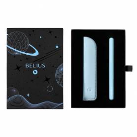 Pluma y funda de similpiel belius space b color minimalista azul tinta azul caja de diseño