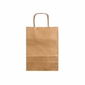 Bolsa kraft q-connect natural asa retorcida 270x120x360 mm