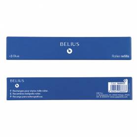 Recambio roller belius azul 0,7 mm caja 3 unidades