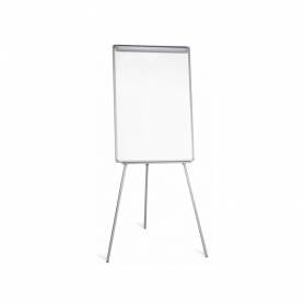 Pizarra blanca q-connect con tripode 90x70x195cm y brazos extensibles para conferencias superficie laminada