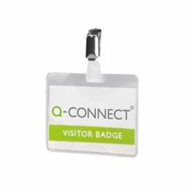 Identificador con pinza q-connect kf01560 60x90 mm con apertura superior