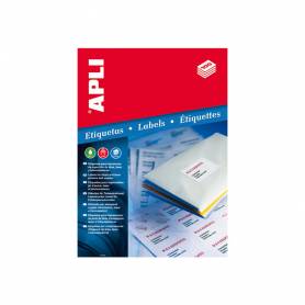 Etiqueta adhesiva apli 1278 tamaño 105x57 mm para fotocopiadora laser ink-jet caja con 100 hojas din a4