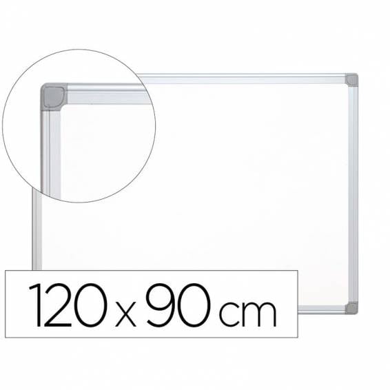 Pizarra blanca q-connect lacada magnetica marco de aluminio 120x90 cm