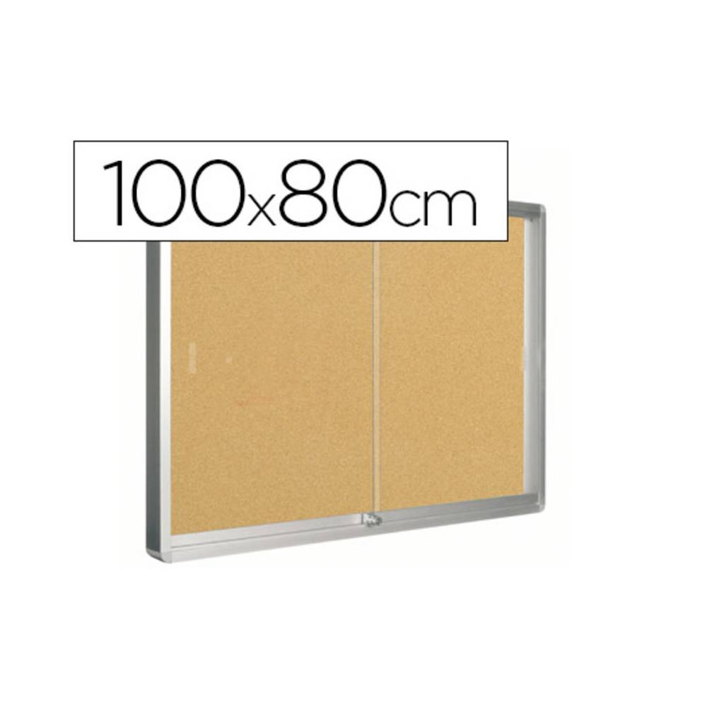 Vitrina de anuncios q-connect marco de aluminio 800 x 1000mm