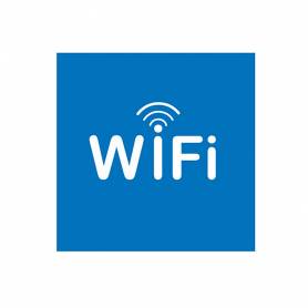 Etiqueta adhesiva apli de señalizacion simbolo wifi 114x114 mm